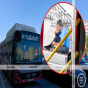 Sürücü dolu avtobusu qoyub skamyada siqaret çəkdi - VİDEO